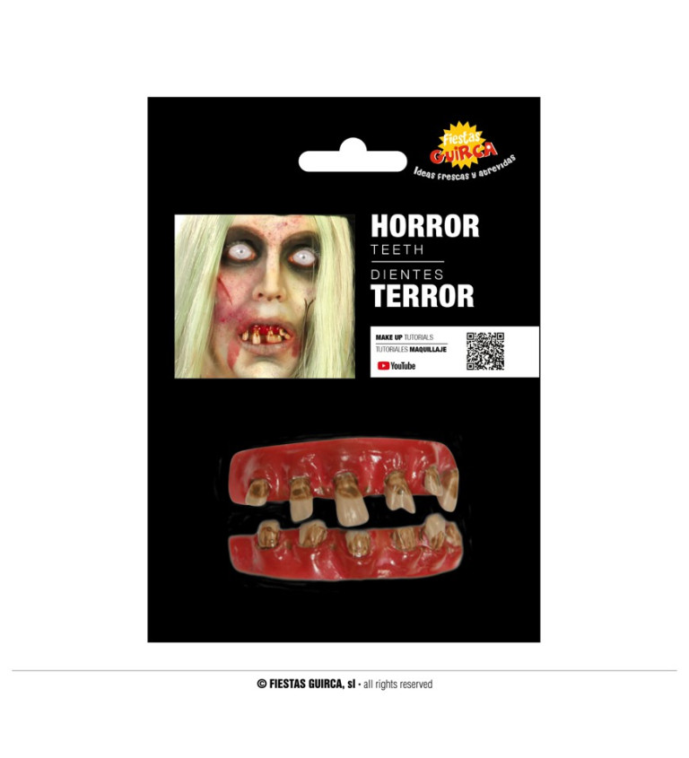 Halloweenské fake zuby