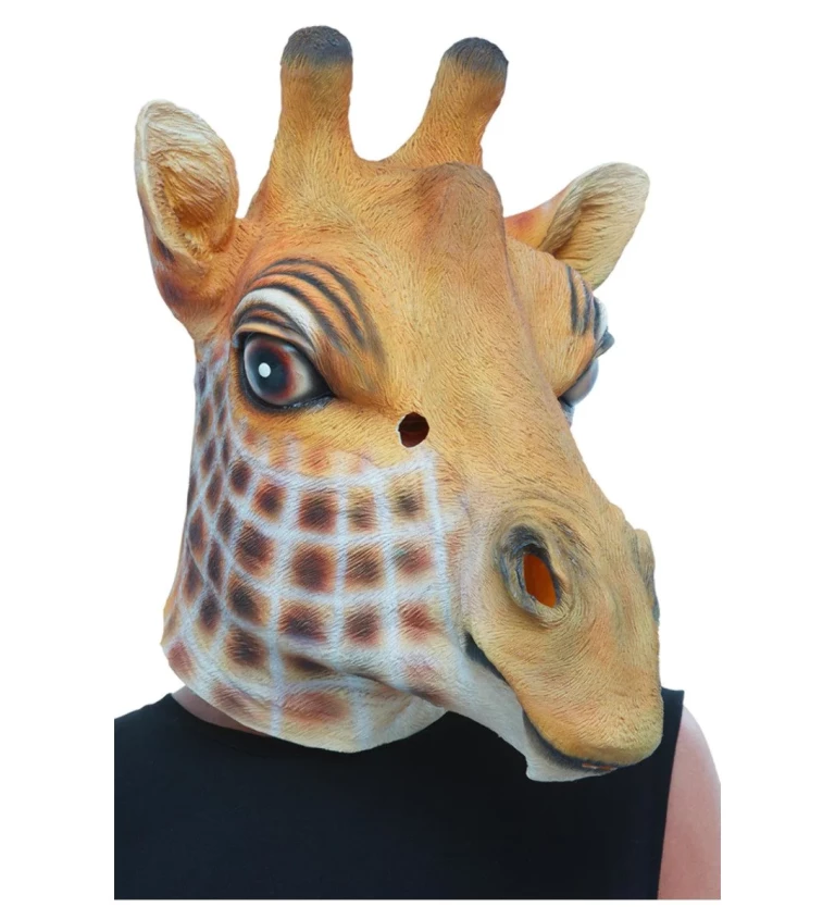 Latexová maska žirafy