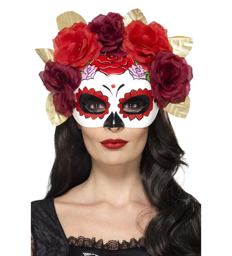 Maska s růžemi - Day of the Dead