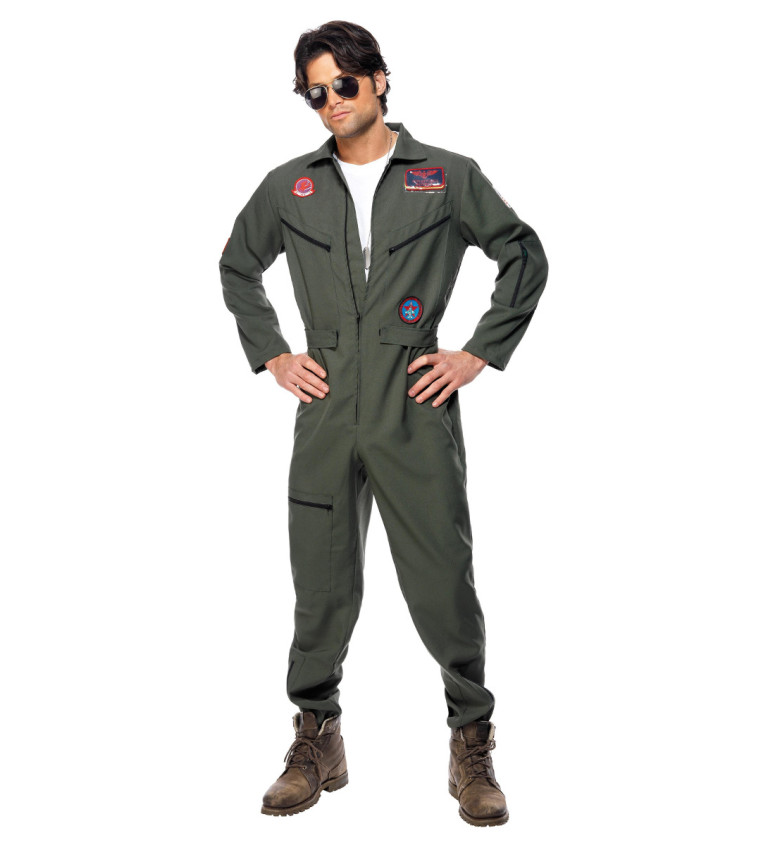 Kostým pro muže - Pilot deluxe Top Gun
