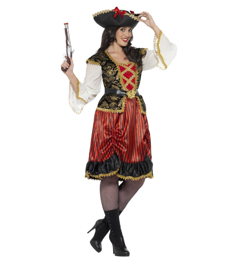 Červená pirátka - Dámský kostým