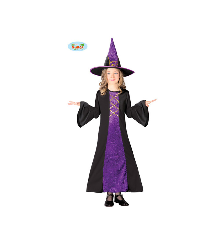 Malá čarodějka fialová - dětský kostým