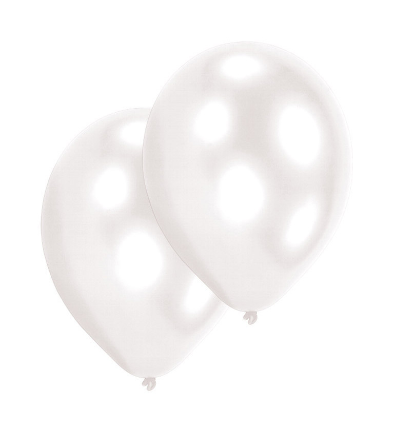 Perleťově bílé latexové balónky