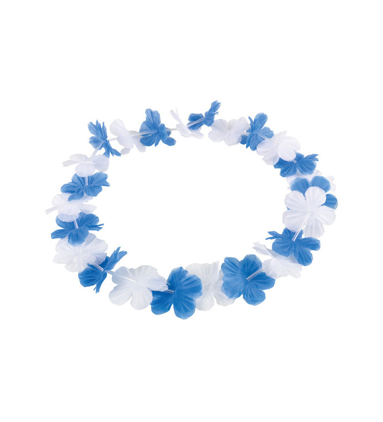 Květinový věnec - modro-bílý