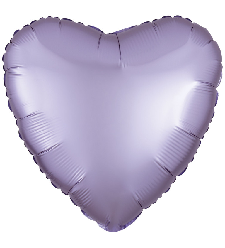 Balón pastelově fialové srdce