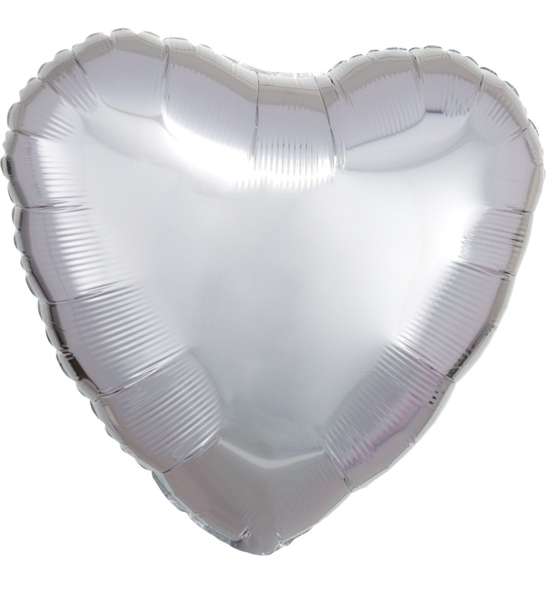 Balón stříbrné srdce
