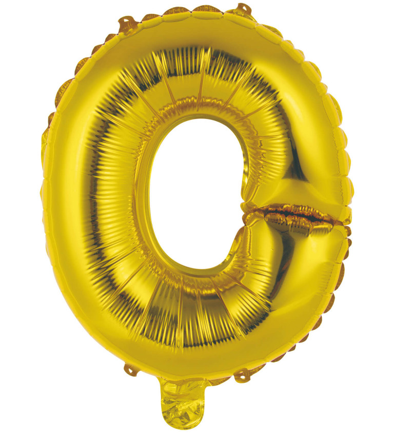 Fóliový balónek O - zlatý