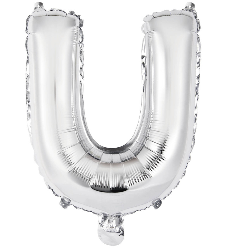 Mini stříbrný balónek U