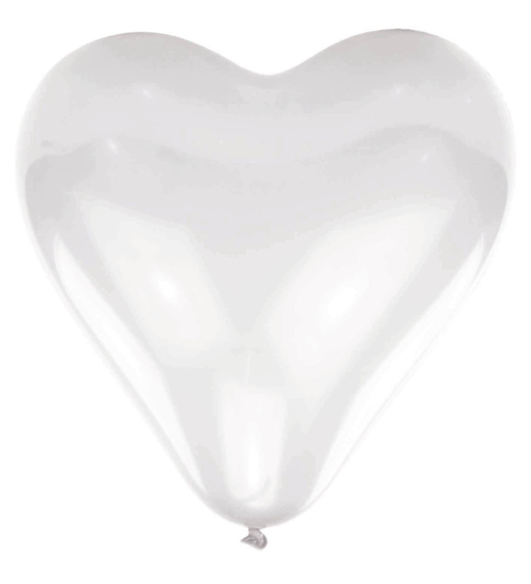 Latexové balónky srdce - bílé