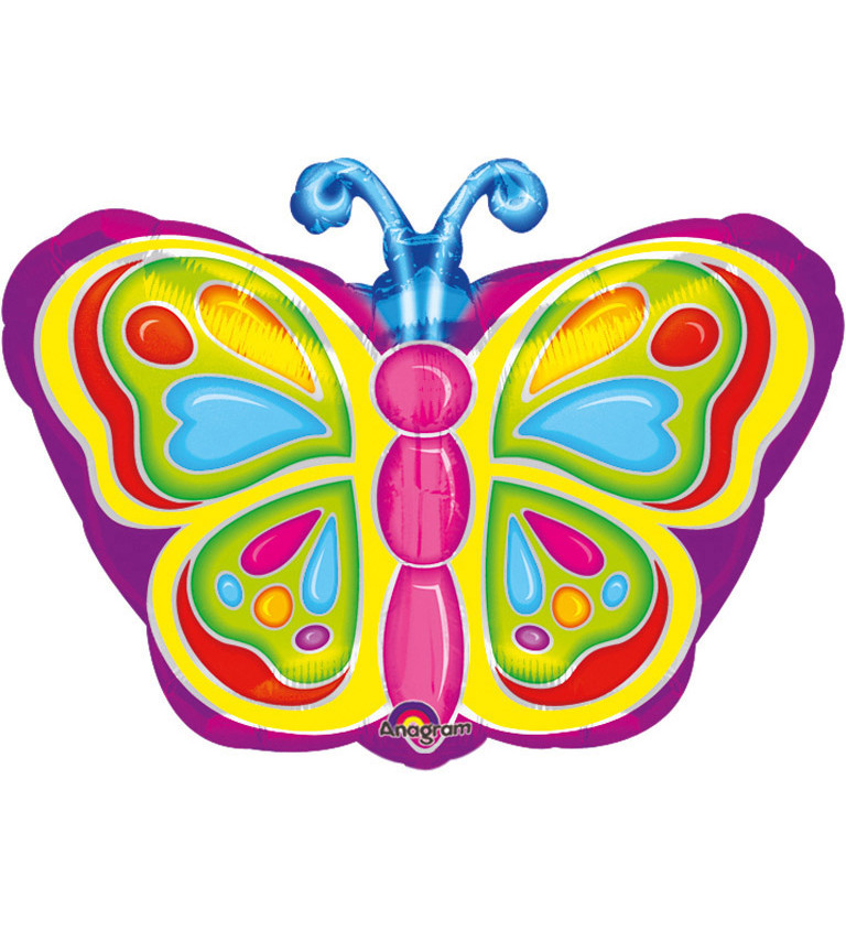 Motýl barevný balónek