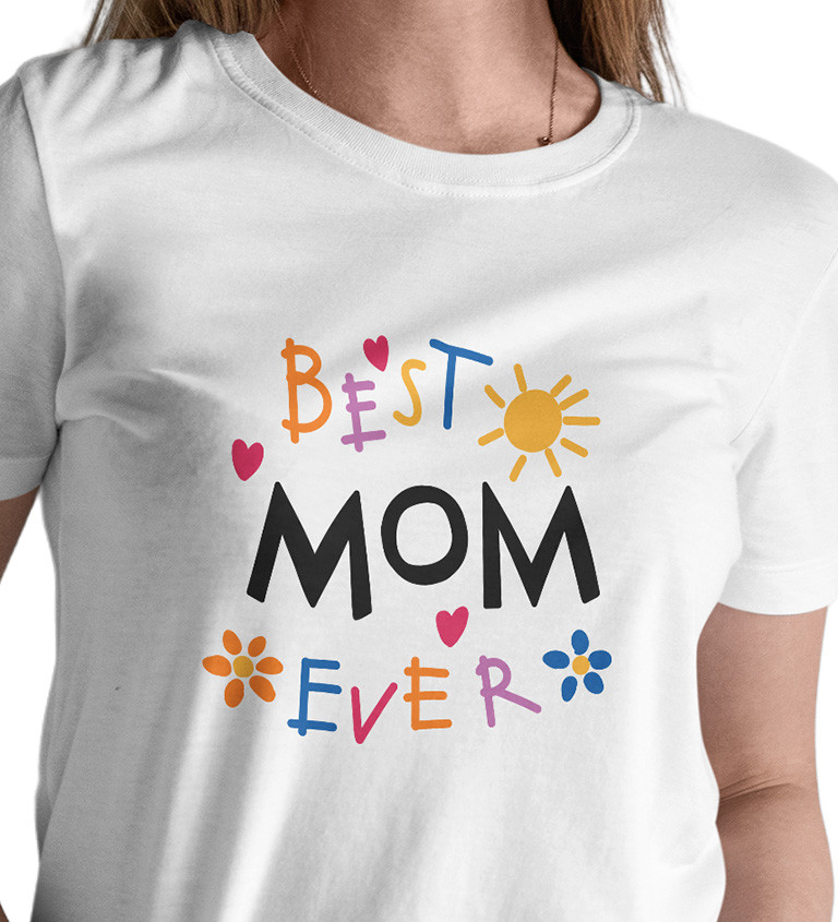 Dámské tričko bílé Best mom ever
