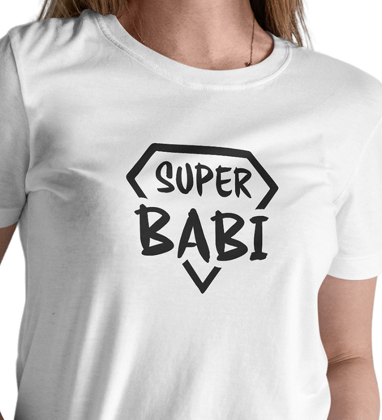 Dámské tričko bílé Super babi