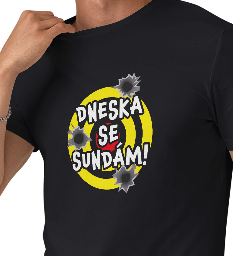 Pánské triko černé Dneska se sundám