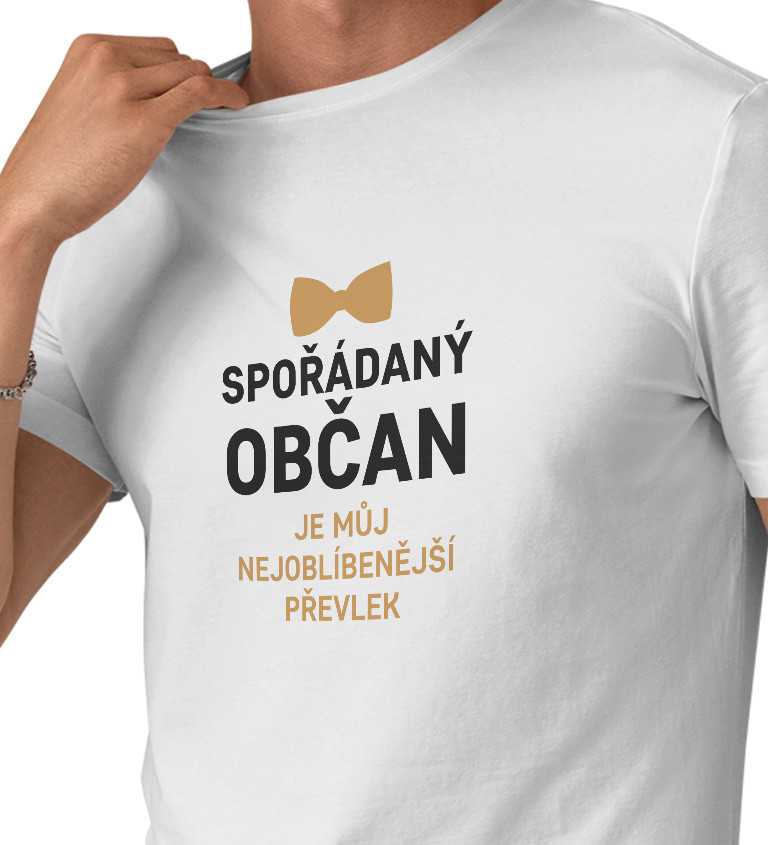 Pánské tričko bílé Spořádaný občan