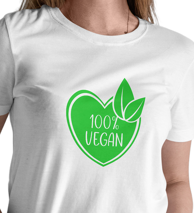 Dámské tričko bílé 100% vegan
