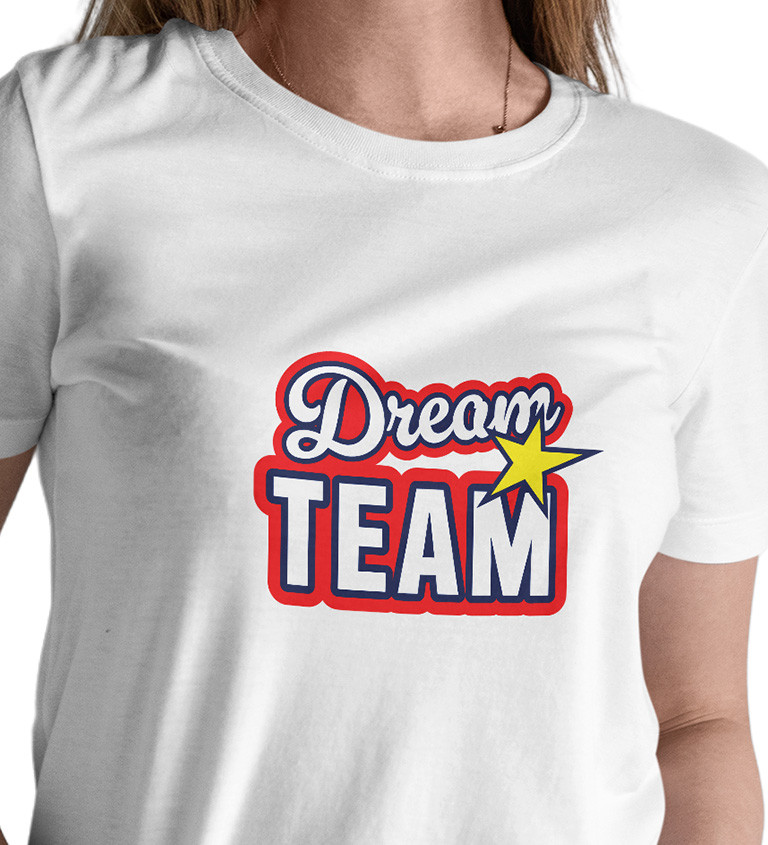 Dámské tričko bílé Dream team