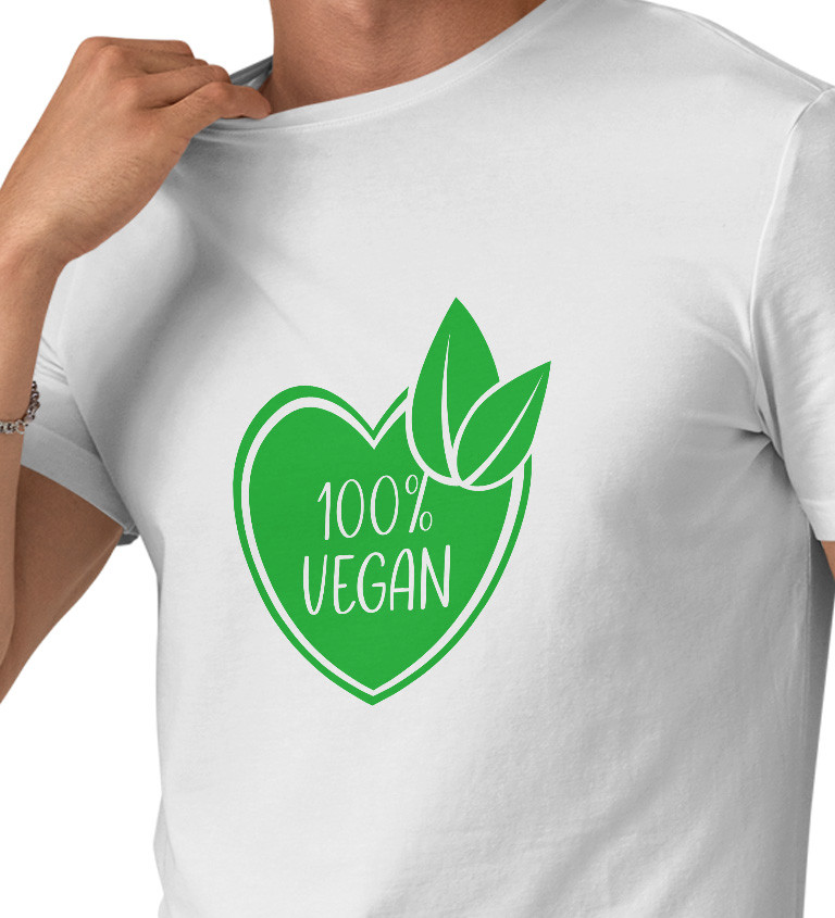 Pánské tričko bílé 100% vegan