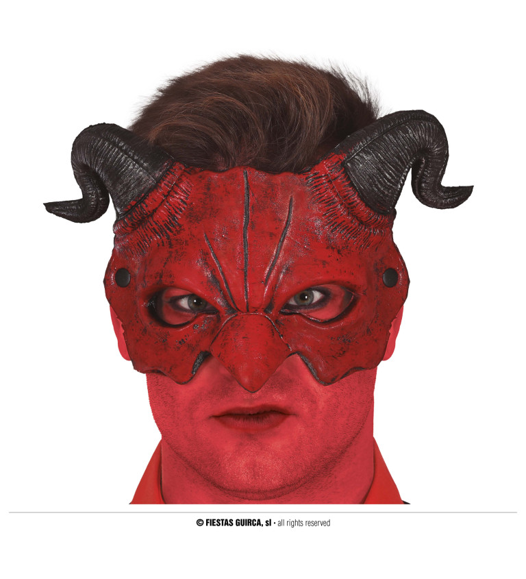 Maska na půl obličeje - ďábel