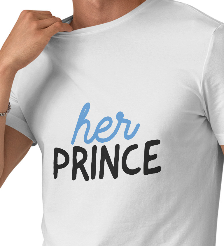 Pánské tričko bílé Her prince