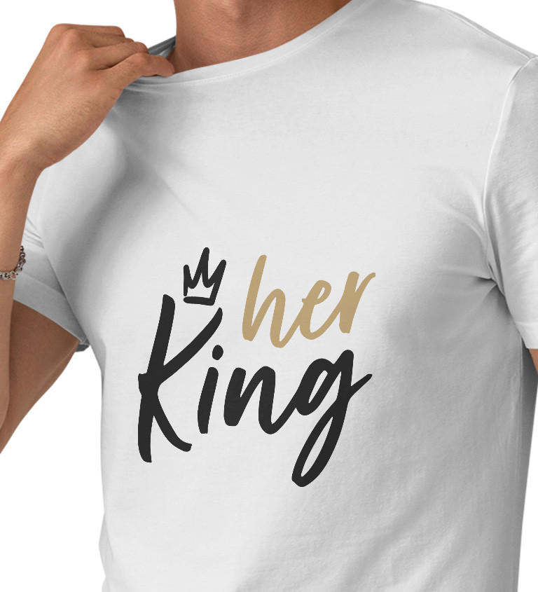 Pánské tričko bílé Her king