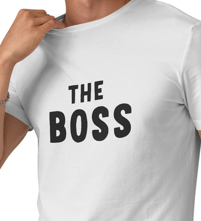 Pánské tričko bílé The boss