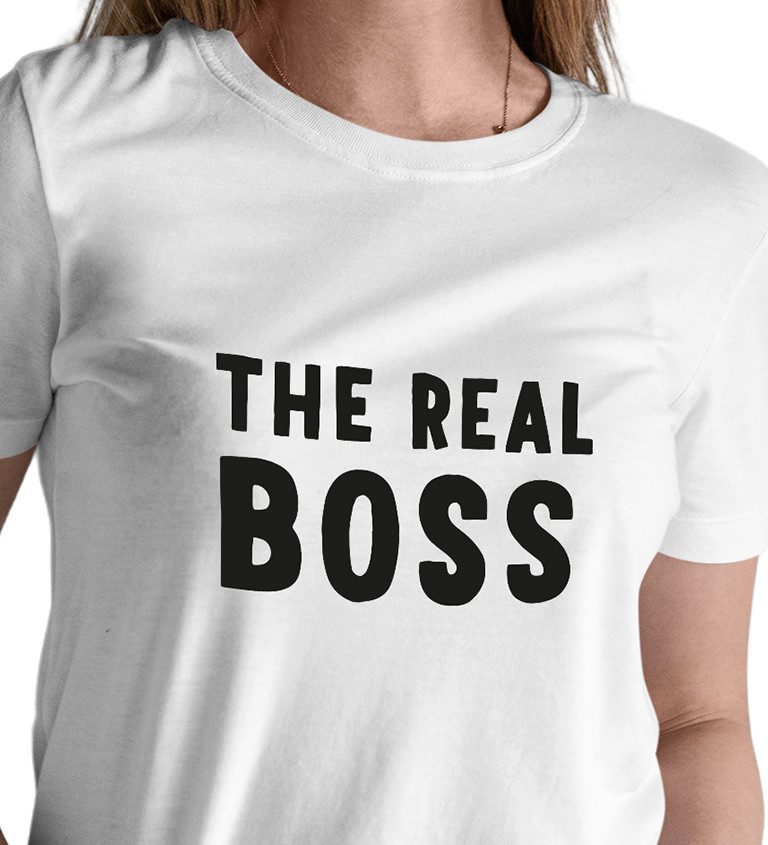 Dámské tričko bílé The real boss