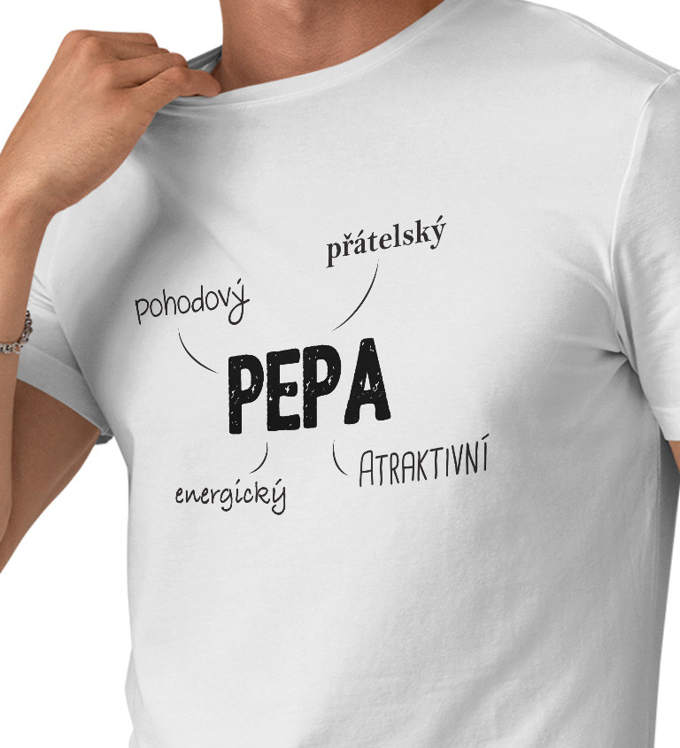 Pánské tričko bílé Pepa