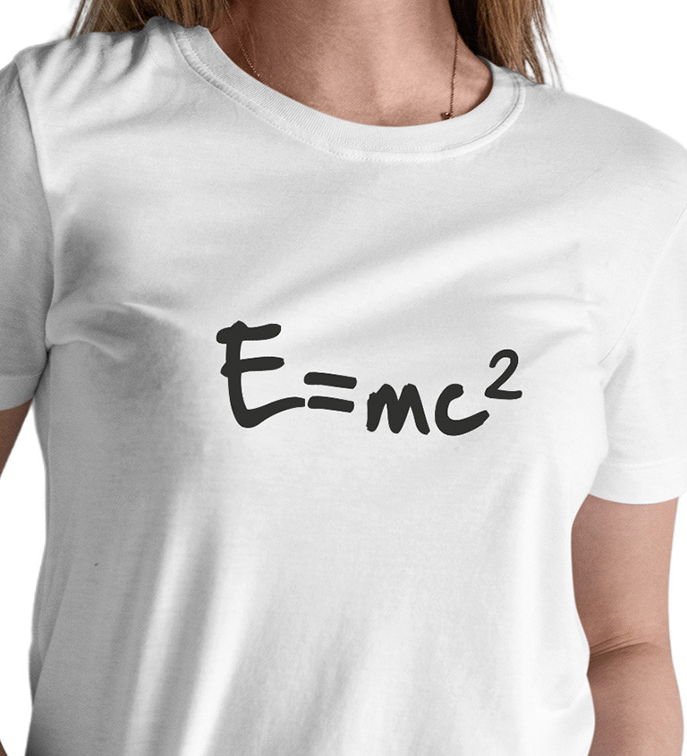 Dámské tričko bílé E = mc2