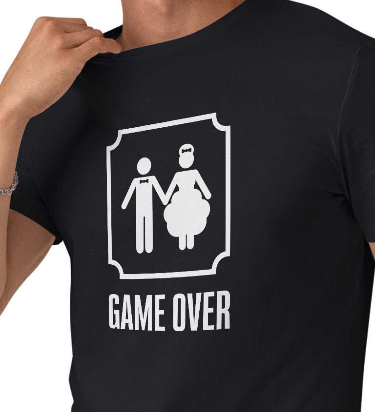 Pánské tričko černé Game over