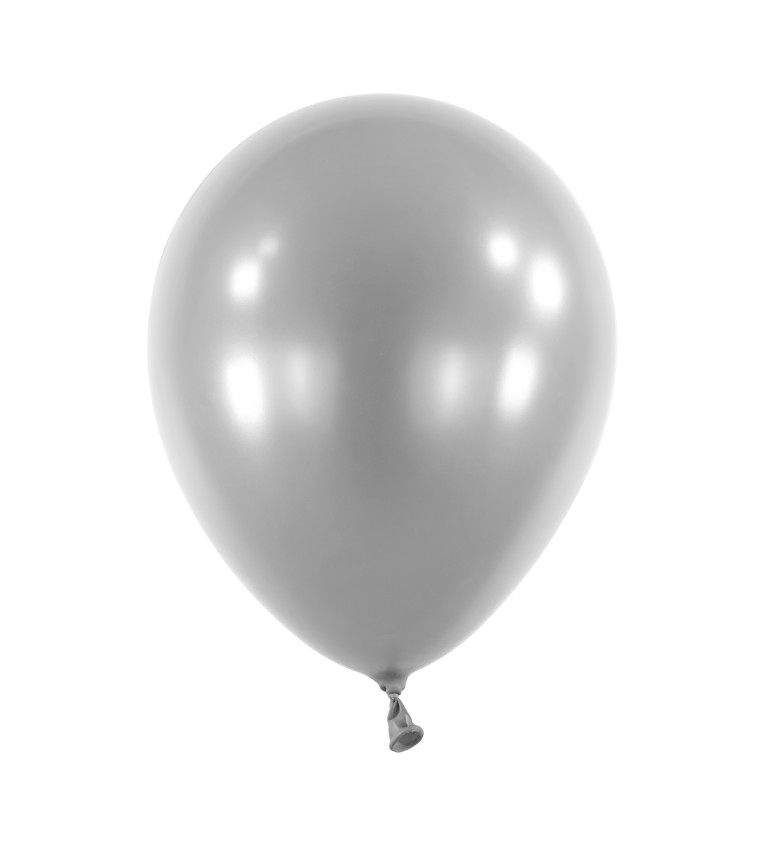 Šedý balónek metalický