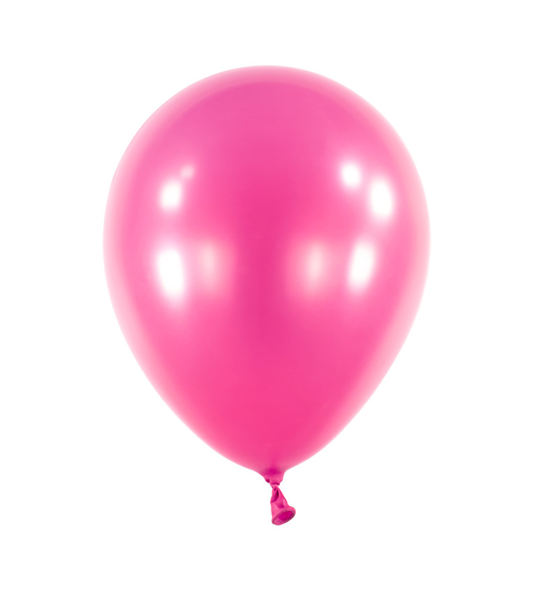 Metalický růžový balónek