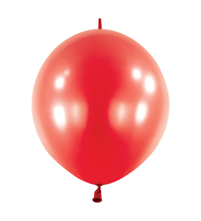 Světle červený latexový balón