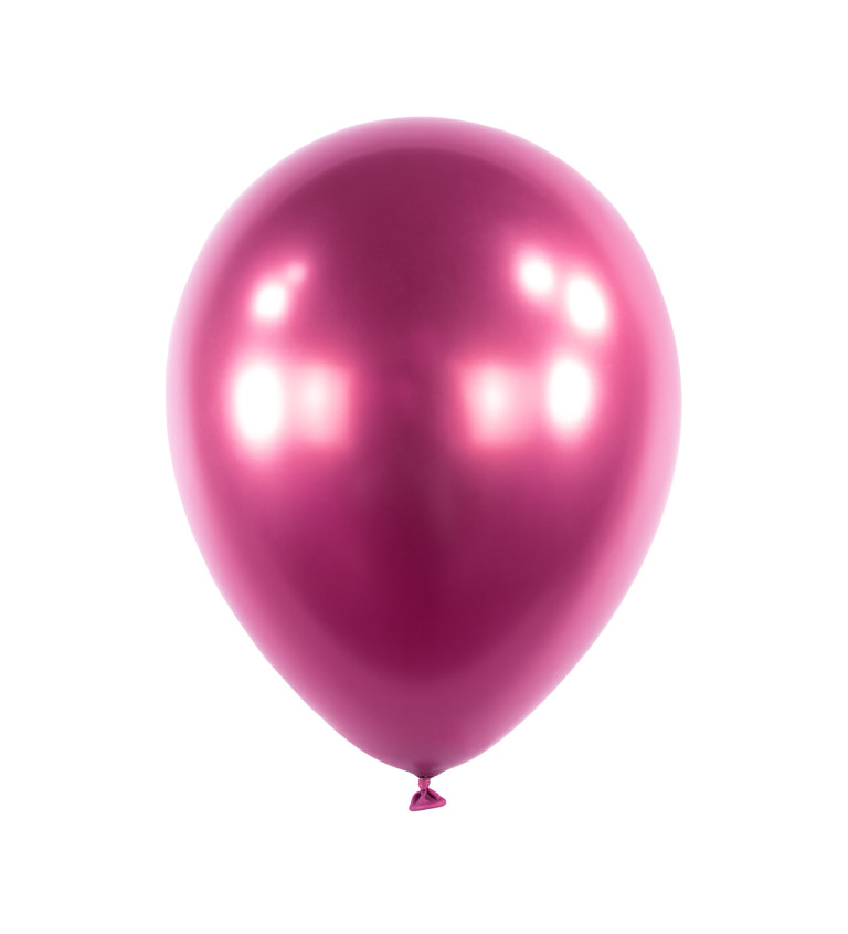 Chromové růžové balónky