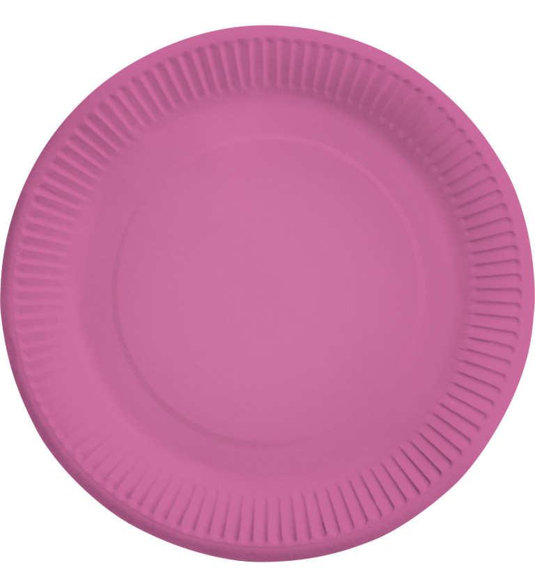 Papírové talířky růžové
