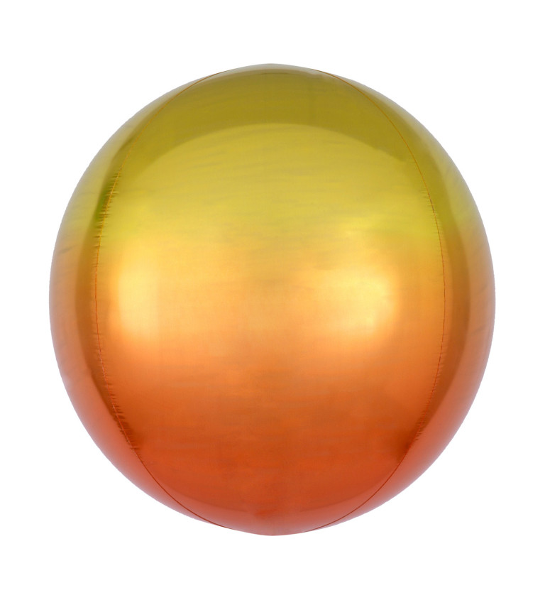 Fóliový balónek ombré žluto-oranžový