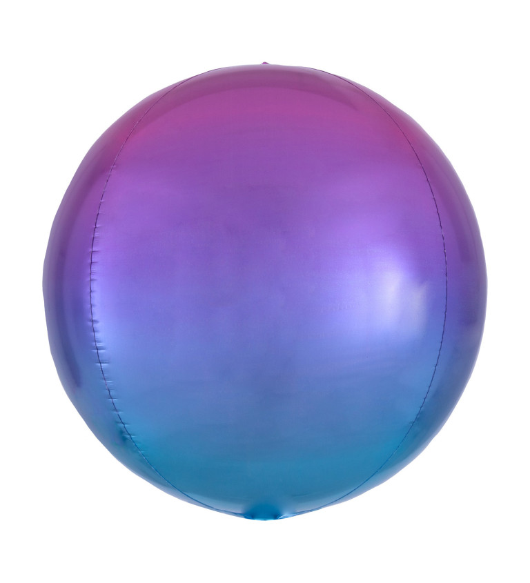 Fóliový balónek ombre - fialovo-modrý