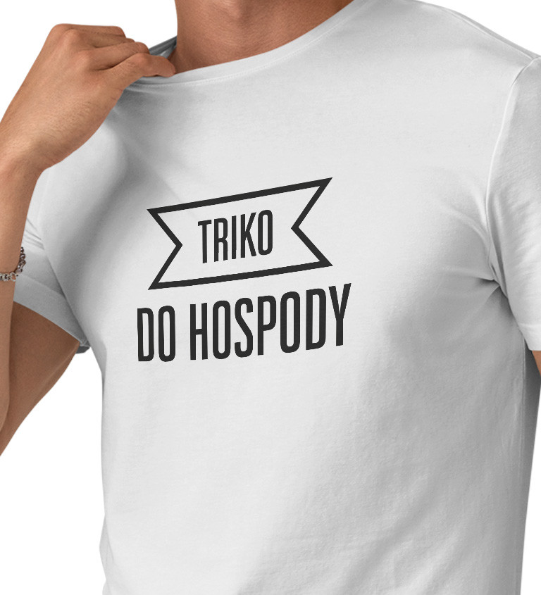 Pánské tričko bílé Triko do hospody