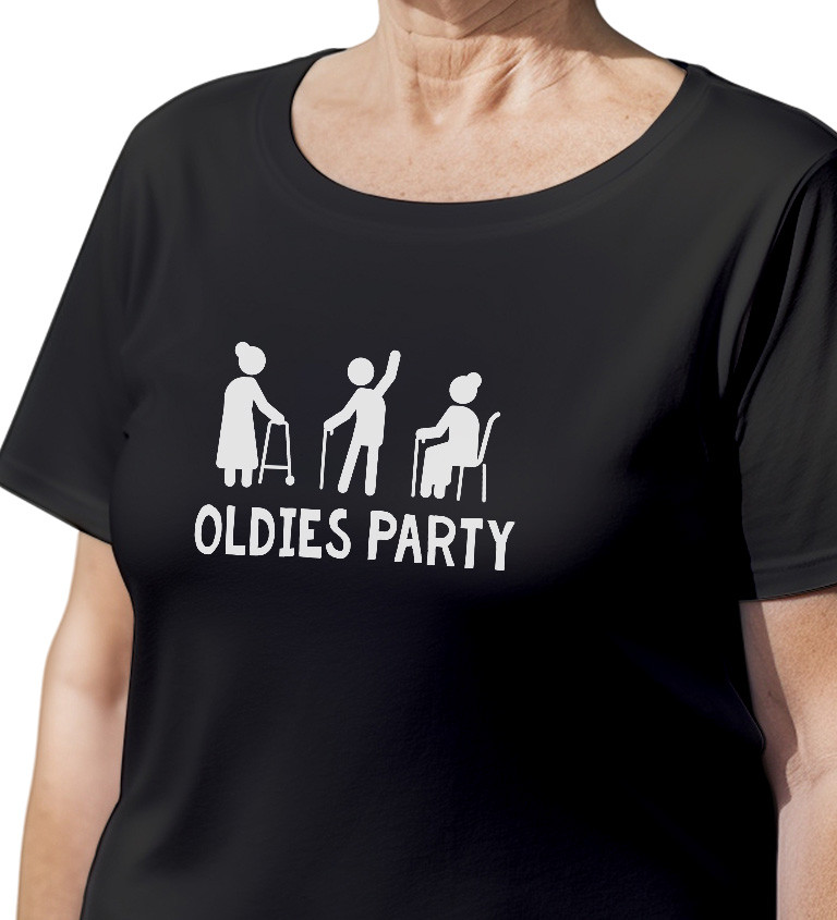 Dámské tričko černé Oldies party