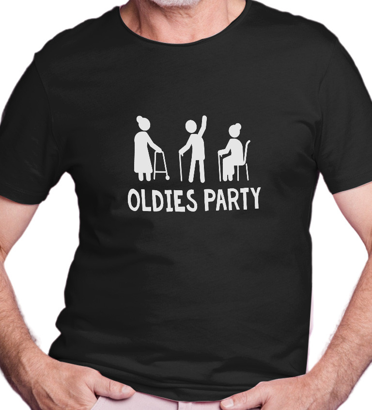 Pánské tričko černé Oldies party