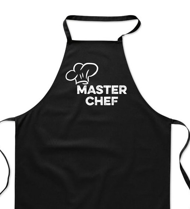 Zástěra černá nápis - Master chef