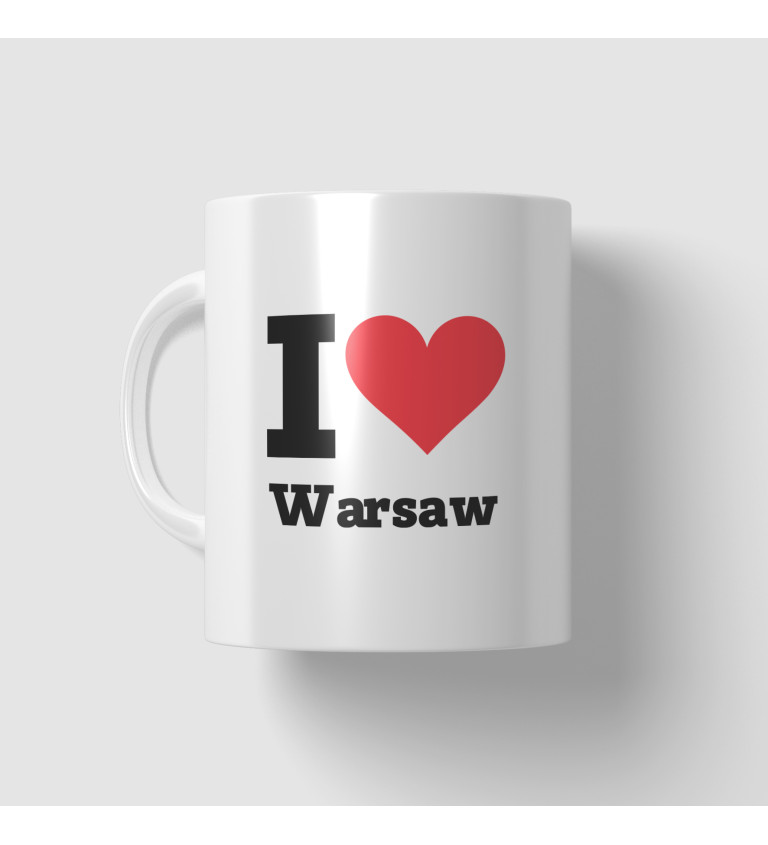 Hrnek s motivem I love Warsaw