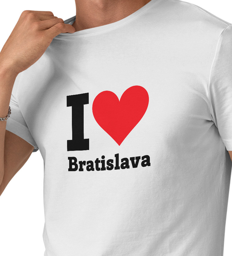 Pánské triko I love Bratislava
