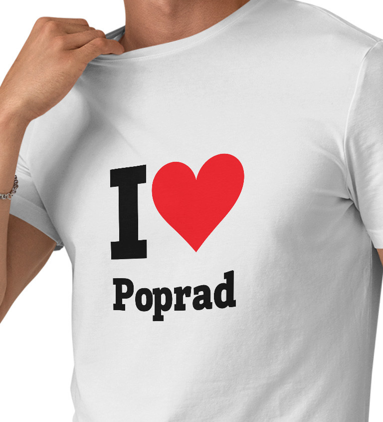 Pánské triko I love Poprad