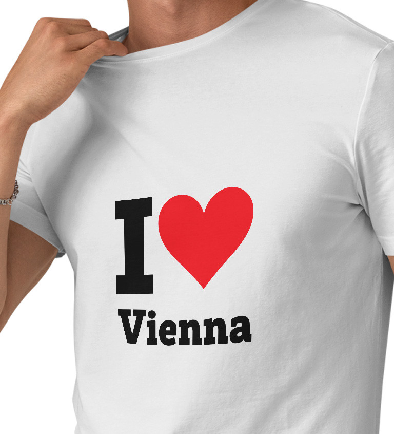 Pánské triko I love Vienna