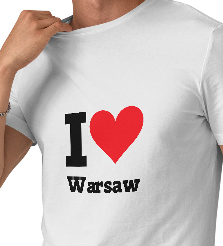 Pánské triko I love Warsaw