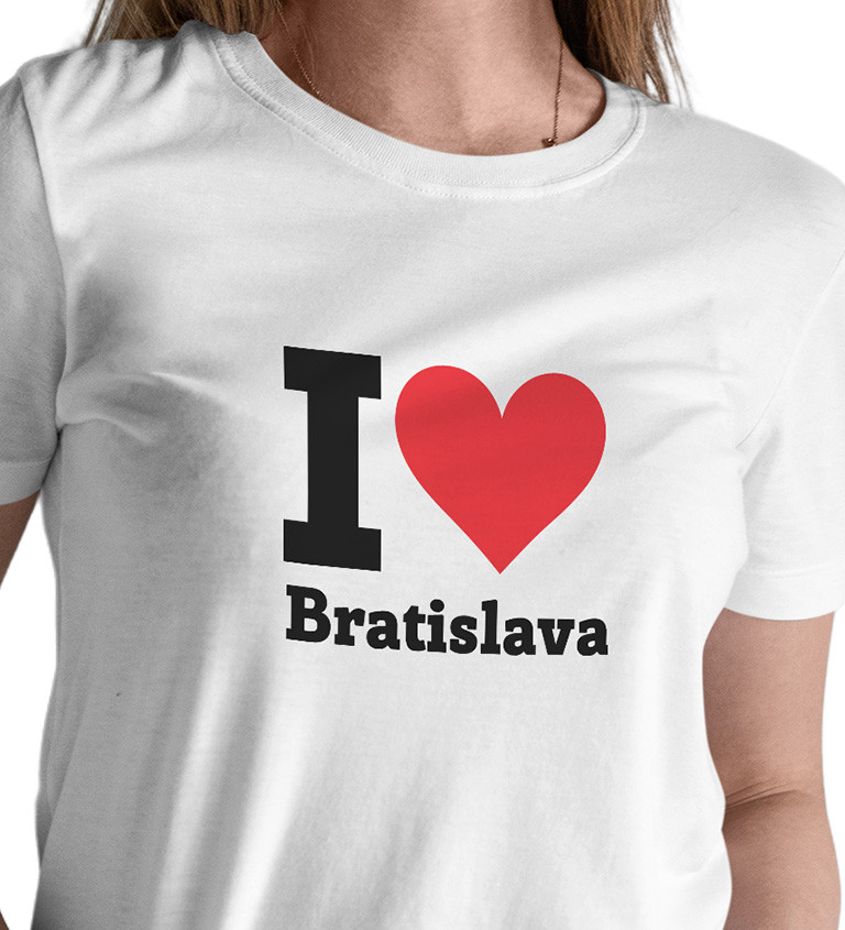 Dámské triko I love Bratislava