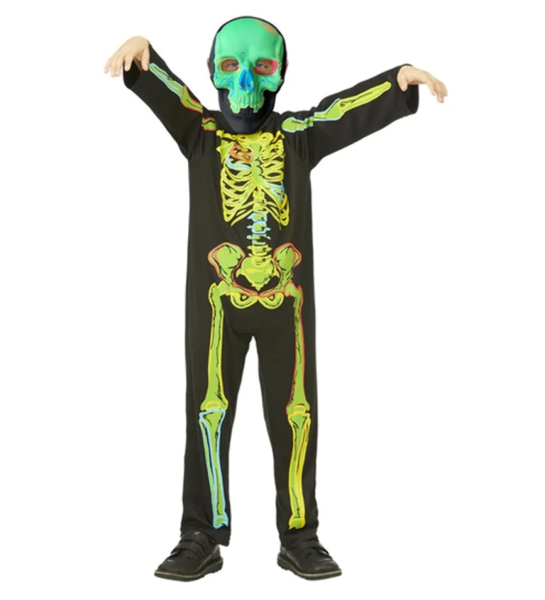Neon Skeleton klučičí kostým
