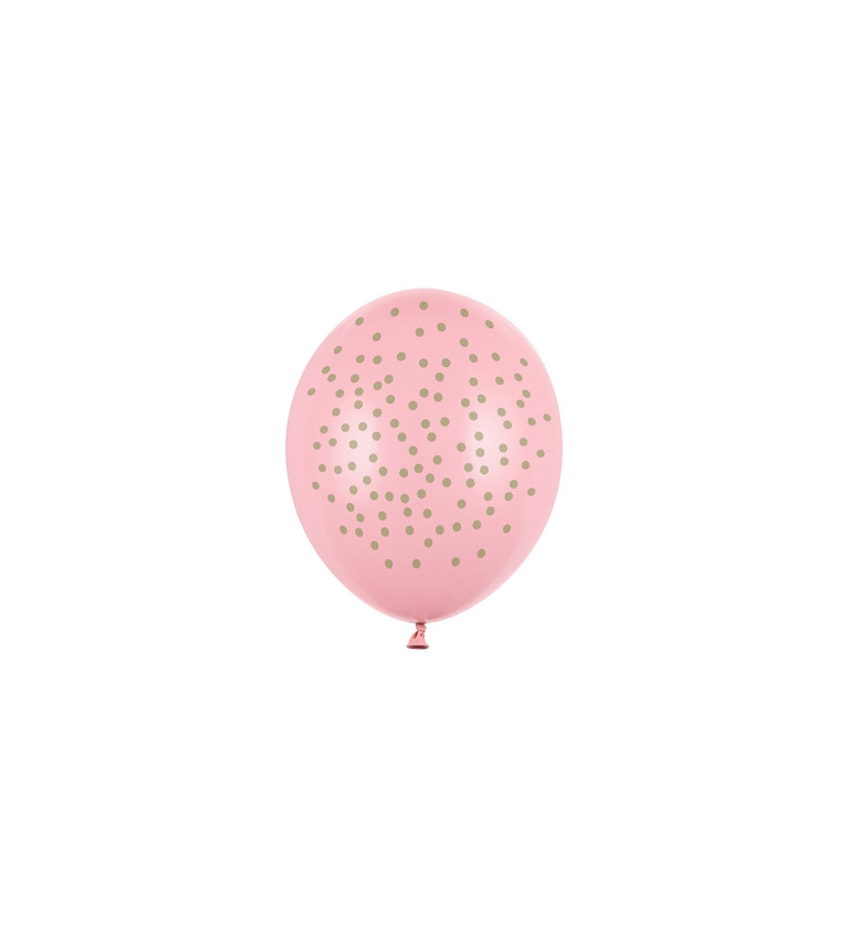 Růžové balónky s puntíky
