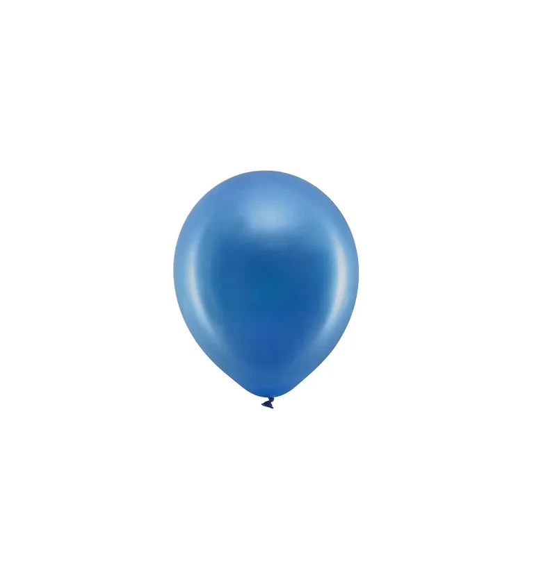 Metalické modré balóny