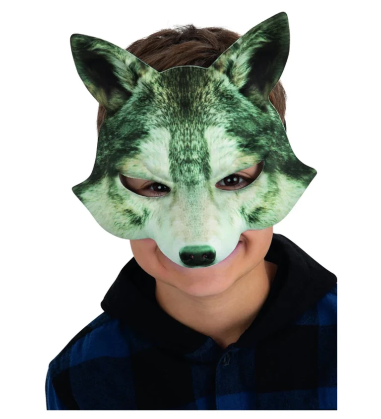 Maska dětská na obličej - Vlk